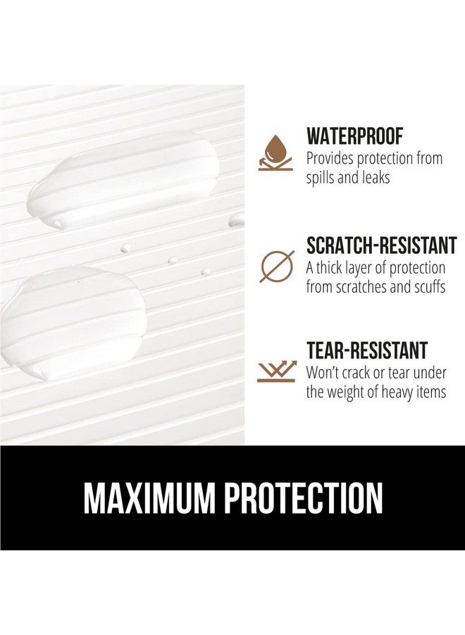 غوريلا جريب بطانة أرفف GORILLA GRIP DuraGuard، بطانات خزانة غير لاصقة لأدراج المطبخ والأرفف والثلاجة وتخزين المؤن وخزانة الحمام، مصنوعة من البلاستيك المضلع المتين المقاوم للماء والخالي من مادة BPA، مقاس 12×20 شفاف - Image 4