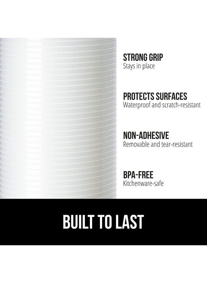 غوريلا جريب بطانة أرفف GORILLA GRIP DuraGuard، بطانات خزانة غير لاصقة لأدراج المطبخ والأرفف والثلاجة وتخزين المؤن وخزانة الحمام، مصنوعة من البلاستيك المضلع المتين المقاوم للماء والخالي من مادة BPA، مقاس 12×20 شفاف - Image 2