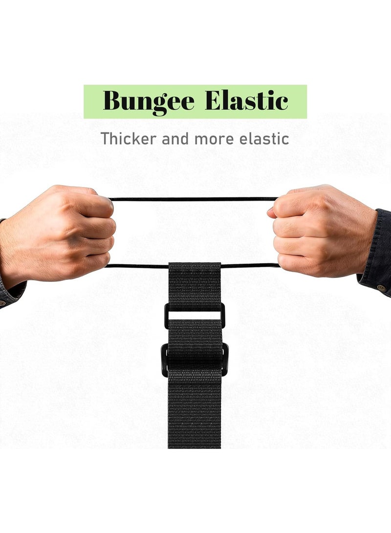2 Pack Adjustable Luggage Connector Straps Black, Multi Purpose Elastic Suitcase Add A Bag Belt, Heavy Duty Travel Accessory for Stacking Carry On Bags & Luggage Bundling - Image 5