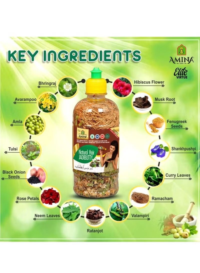 Amina Jadibutti Ayurvedic Hair Growth Organic Natural Herbs 500 g Hair Care Strengthening Hair Fall Control - Image 3