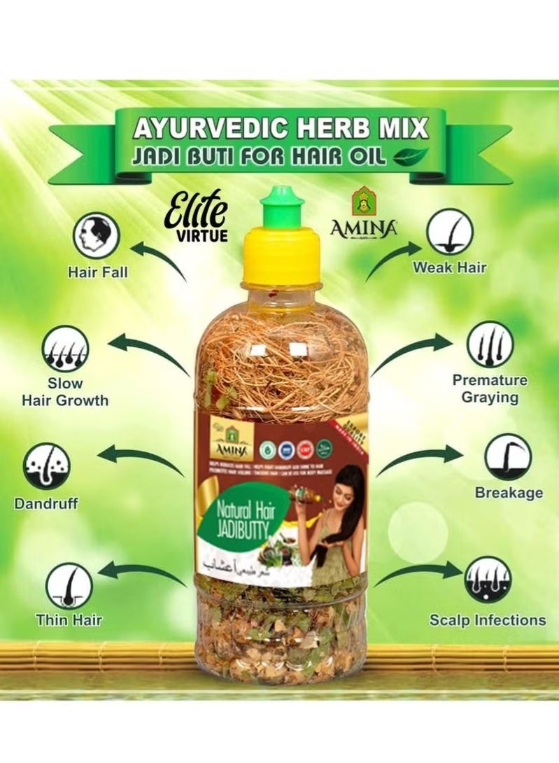 Amina Jadibutti Ayurvedic Hair Growth Organic Natural Herbs 500 g Hair Care Strengthening Hair Fall Control - Image 2