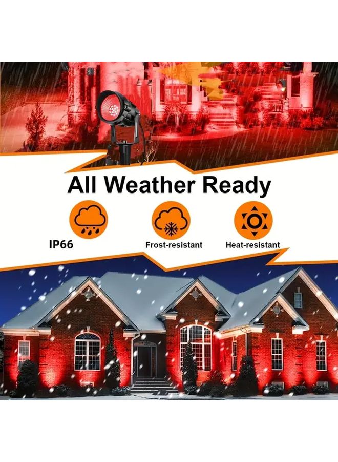 4Pc Red Low Voltage Landscape Lights Outdoor 6W DC12 24V IP66 Water Resistant - Image 3