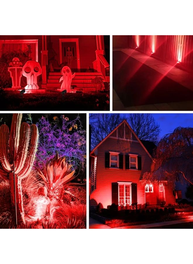 4Pc Red Low Voltage Landscape Lights Outdoor 6W DC12 24V IP66 Water Resistant - Image 5