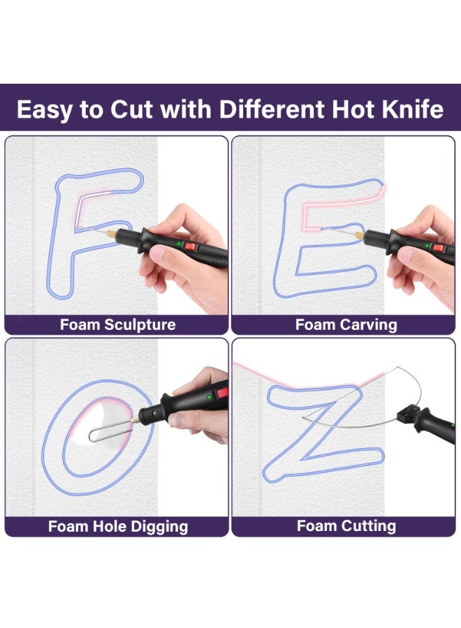 WALALLA 4 in 1 Hot Wire Foam Cutter Kit - 18W Electric Cutting Pen with Digital Voltage Controller and UK Plug (100-240V) for Foam and Polystyrene - Precision and Detailed Crafting - Image 5