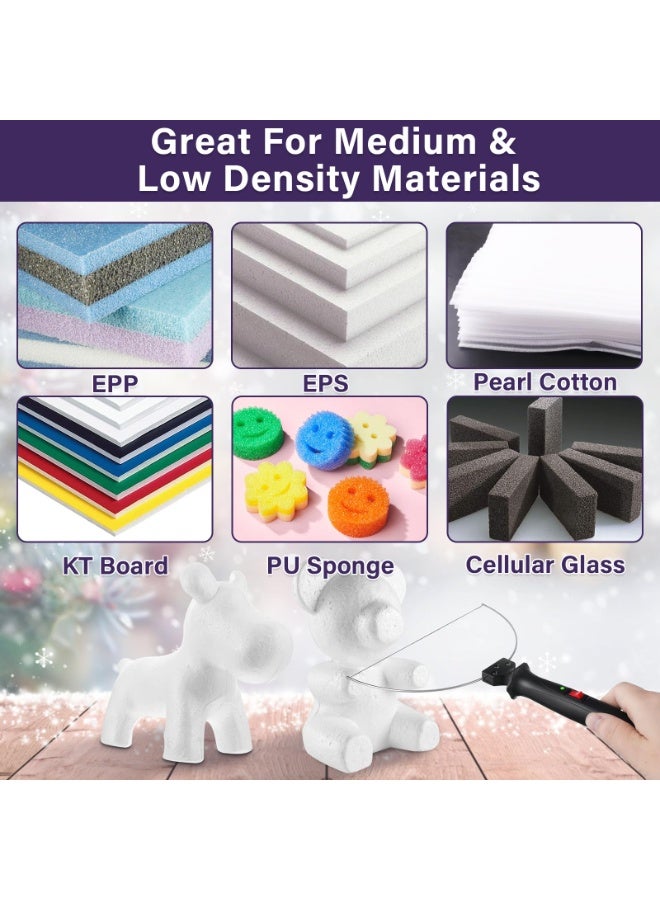 WALALLA 4 in 1 Hot Wire Foam Cutter Kit - 18W Electric Cutting Pen with Digital Voltage Controller and UK Plug (100-240V) for Foam and Polystyrene - Precision and Detailed Crafting - Image 4