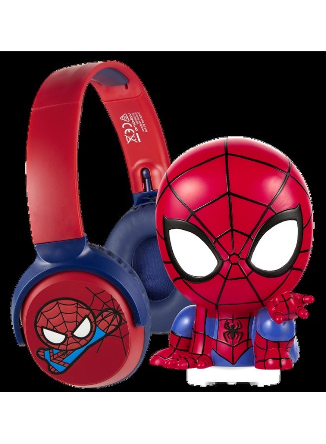 SMD Spider-Man Soft Touch Light with Bluetooth Headphones Combo | Kids combo set featuring Spider-Man Bluetooth headphones and touch light for music, comfort, and decorative lighting experience - Image 1