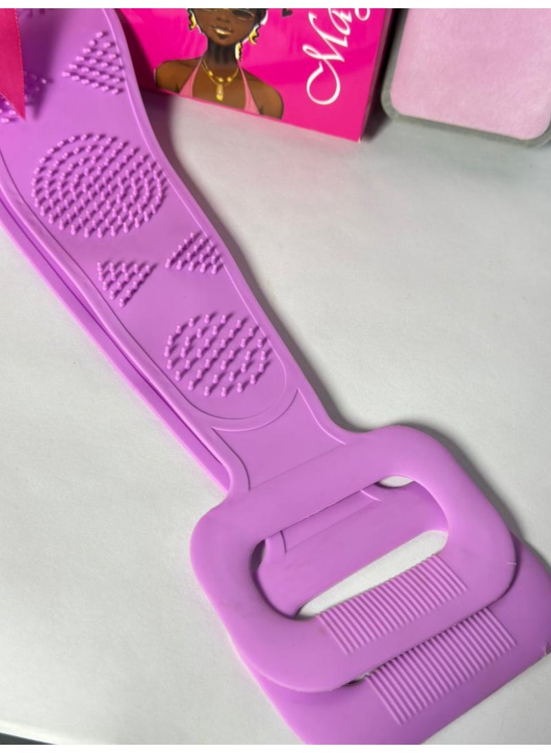 maya accessories 1 Piece Silicone Loofah Body Scrubber for Shower may vary color - Image 4