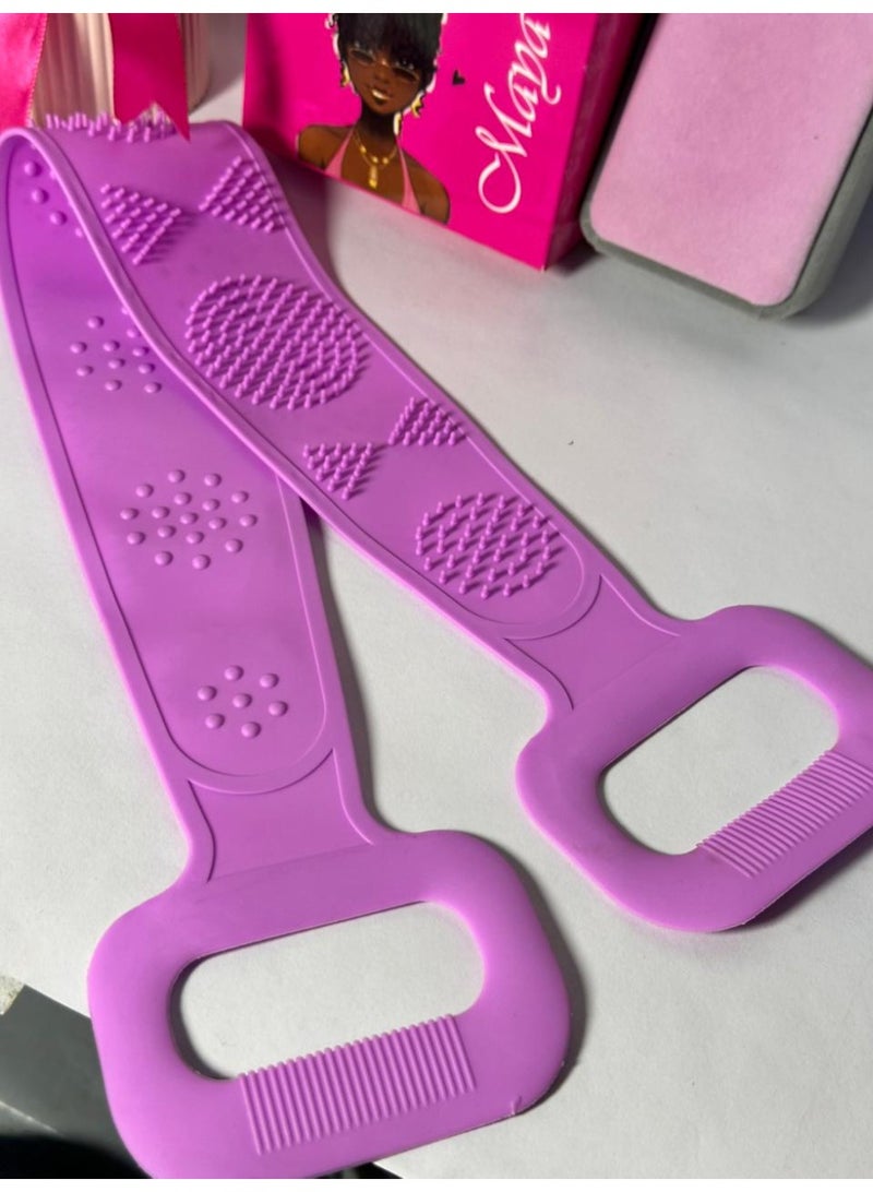 maya accessories 1 Piece Silicone Loofah Body Scrubber for Shower may vary color - Image 1