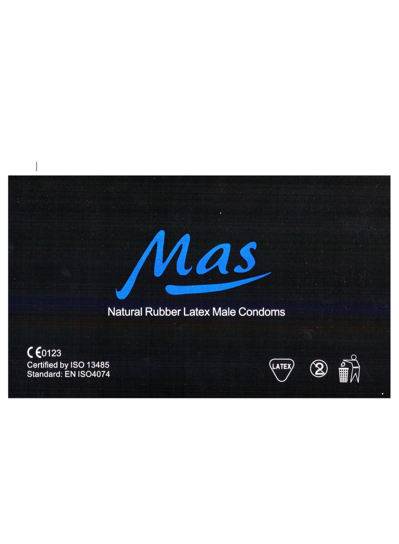 MAS MAS Classic Dotted Natural Latex Condoms, Pack of 24 Pack of 3 condoms  - Image 3