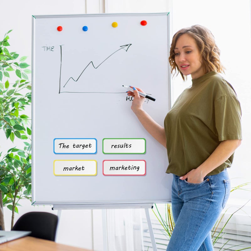 Fainne 12 Roll 1/8 Whiteboard Thin Tape with 54 Magnetic Dry Erase Label Name Plate Tag Magnetic Name Tag Pinstriping Tape for Back to School Office Supplies(Colorful) - Image 5