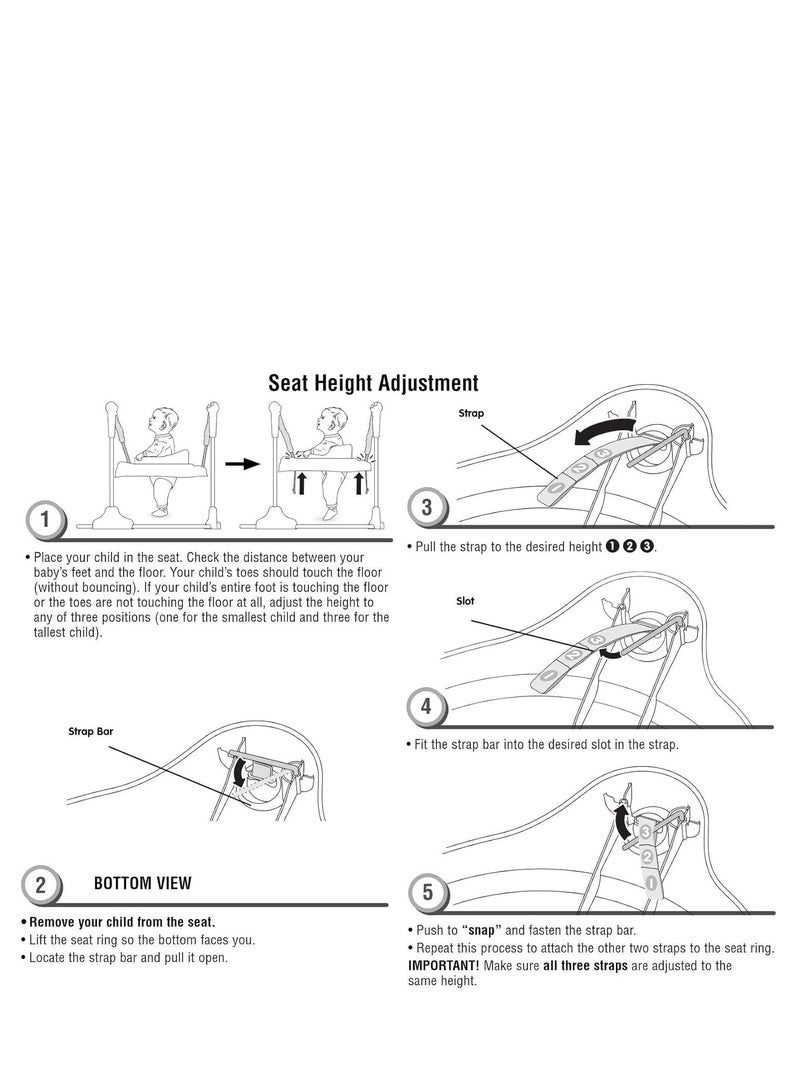 360 Degrees Jumper Walker Bouncer Activity Seat - Baby Bouncer Jumperoo Activity Center with Music, Lights, and Developmental Features in Unisex Green - Image 4