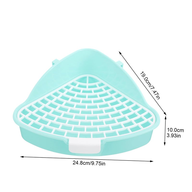 Detachable Triangle Corner Pet Urinal Potty For Rabbits Guinea Pigs With Splash Edges - Image 3