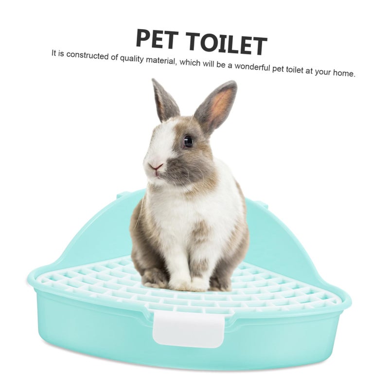 Detachable Triangle Corner Pet Urinal Potty For Rabbits Guinea Pigs With Splash Edges - Image 5