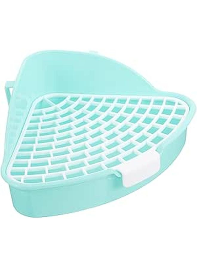 Detachable Triangle Corner Pet Urinal Potty For Rabbits Guinea Pigs With Splash Edges - Image 1