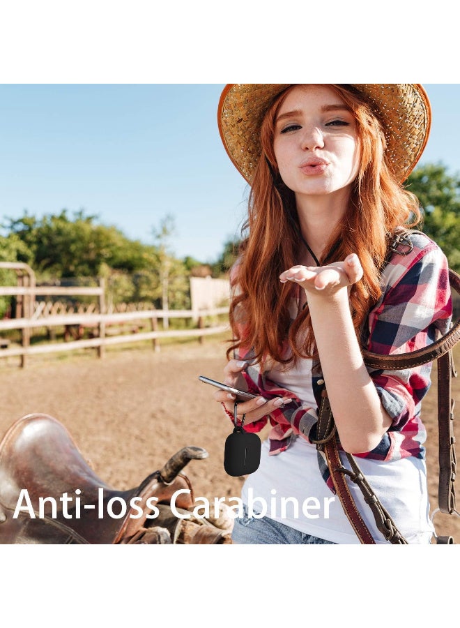 Soft Silicone Full Body Protection Case with Keychain for Women Men for Apple AirPods 4th Generation (2024) Black - Image 5