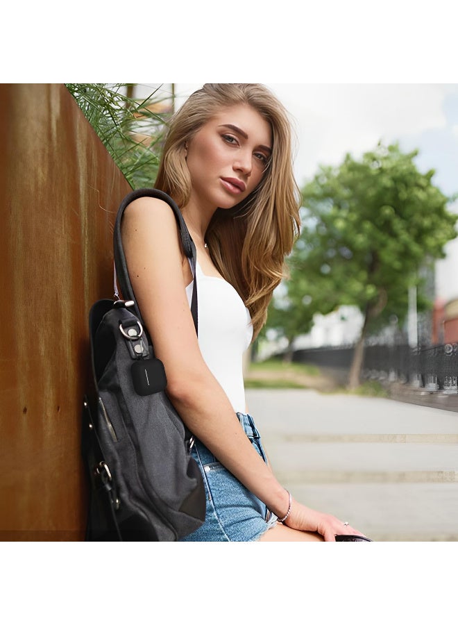 Soft Silicone Full Body Protection Case with Keychain for Women Men for Apple AirPods 4th Generation (2024) Black - Image 4