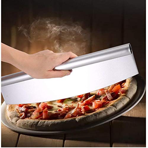 NILKANTH 16 Pizza Cutter Sharp Stainless Steel Slicer Knife Rocker Style w Blade Cover Chop and Slices Perfect Portions Dishwasher Safe Premium Pizza Oven Accessories - Image 3
