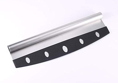 NILKANTH 16 Pizza Cutter Sharp Stainless Steel Slicer Knife Rocker Style w Blade Cover Chop and Slices Perfect Portions Dishwasher Safe Premium Pizza Oven Accessories - Image 1