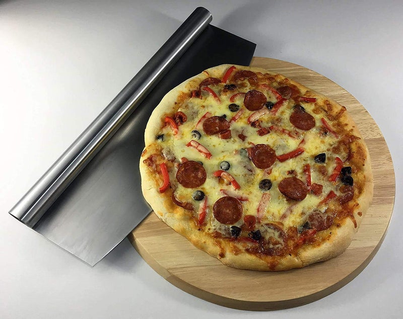 NILKANTH 16 Pizza Cutter Sharp Stainless Steel Slicer Knife Rocker Style w Blade Cover Chop and Slices Perfect Portions Dishwasher Safe Premium Pizza Oven Accessories - Image 5