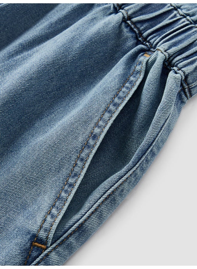 SEMIR Women's Short Sleeve V-Neck Denim Dress - Image 5