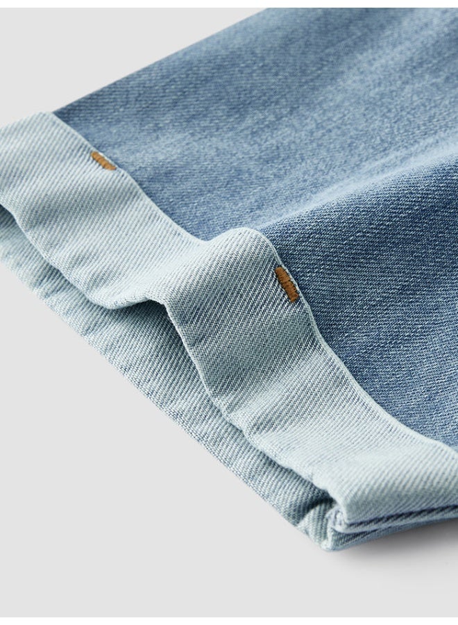 SEMIR Women's Short Sleeve V-Neck Denim Dress - Image 4