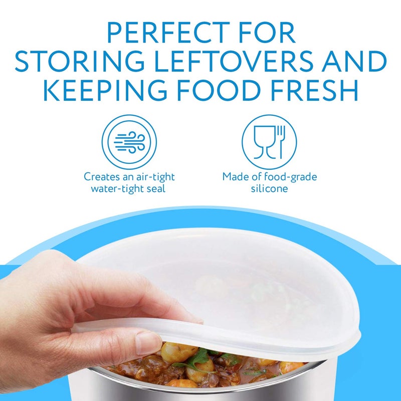 IMPRESA 6 Quart Silicone Inner Pot Lid Compatible with Instant Pot DUO60/LUX60/Smart60 Pressure Cooker Cover - Clear, Retains Steam - Dishwasher & Freezer Safe Silicone Lid - Image 2