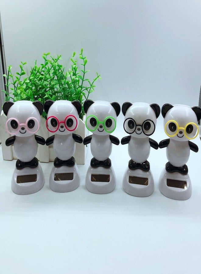 Qintreesify Black and White Solar Dancing Panda Bear Tiger - Shaking, Car Dashboard Ornament, Dancing Animal Figurine for Home Desk Decorations, Solar Power Kit - Image 4