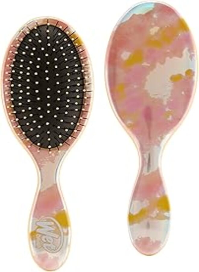Wet Brush Original Detangler Brush - Tie Dye, Peach - All Hair Types - Ultra-Soft IntelliFlex Bristles Glide Through Tangles with Ease - Pain-Free Comb for Men, Women, Boys and Girls
