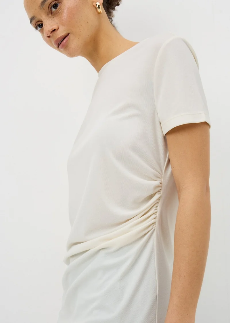 Matalan  White Short Sleeve Drape T-Shirt for Women | Best Price UAE