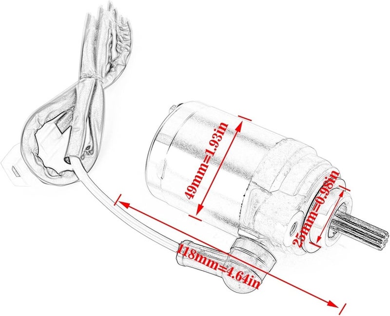 DEMULAX Motorcycle Starter Motor for Yamaha Models - Image 2