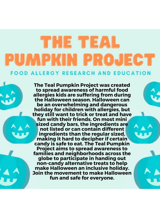 SCS Direct Teal Pumpkin Halloween Trick or Treat Bucket 8.5 in (1 Pack)-Official Teal Pumpkin Project Allergy-Friendly Candy Pail Accessory and Party Decoration Supplies, Haunted House Plastic Bowl w Handle - Image 5