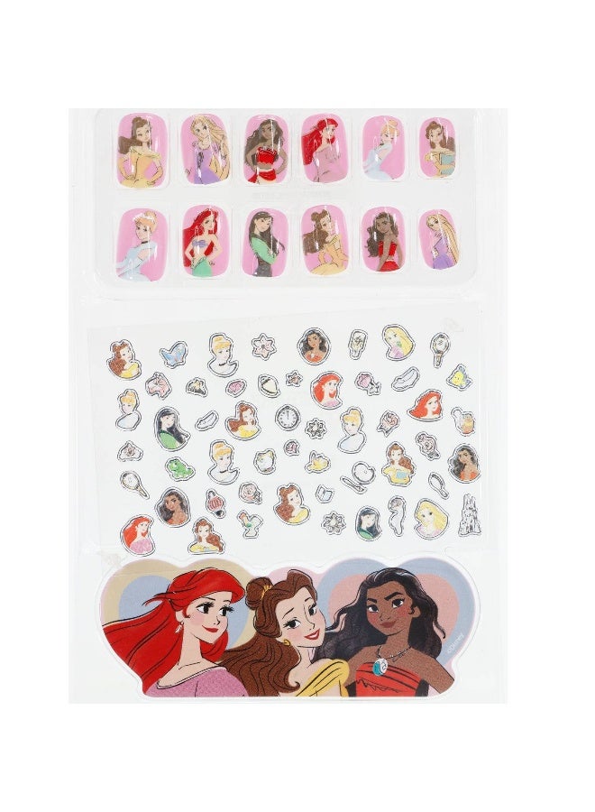 Townley Girl Disney Princess Nail Art Set with Press-on Nails and Nail Stickers - Image 2
