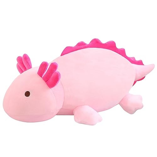 SQEQE Weighted Axolotl Plush Toy Pink Axolotl Stuffed Animals Cute Plush Pillow Cute Weighted Stuffed Animals Gifts for Girls  Boys Pink 236 Inch 31 Lbs - Image 1