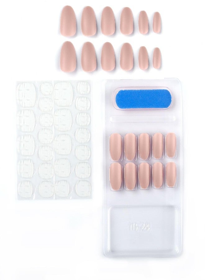 نيل ويند أظافر صناعية فرنسية قصيرة طبيعية من نايل ويند، 24 قطعة، أظافر أكريليك تغطي الظفر بالكامل، أظافر صناعية طبيعية رقيقة ومريحة للنساء والفتيات (N33، 24 قطعة - عبوة واحدة) - Image 3