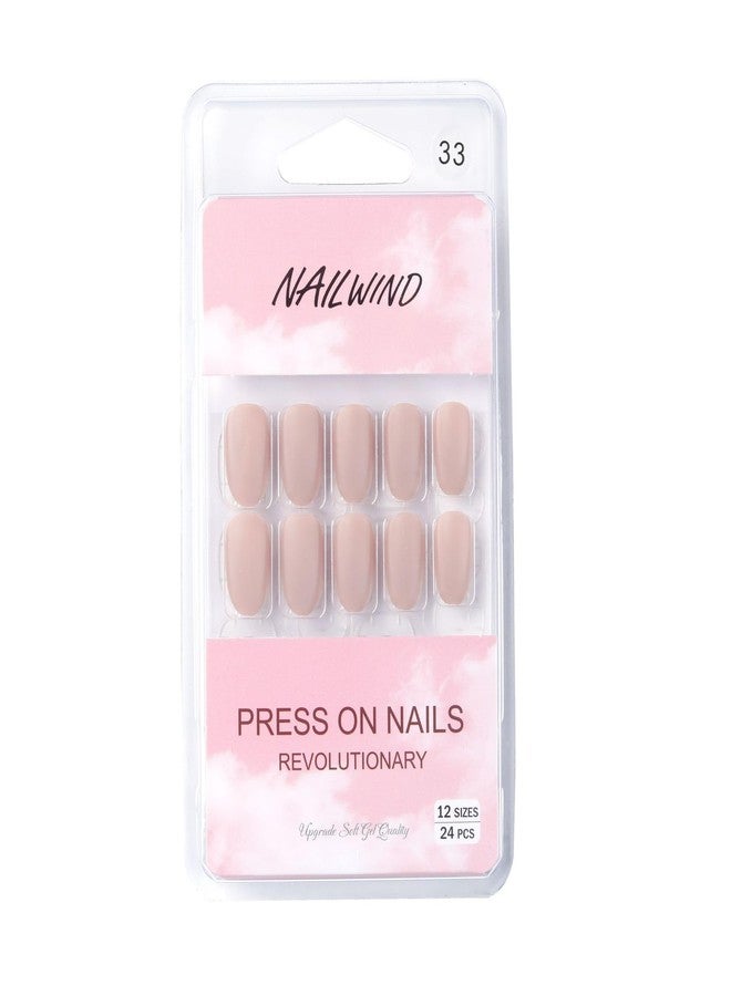 نيل ويند أظافر صناعية فرنسية قصيرة طبيعية من نايل ويند، 24 قطعة، أظافر أكريليك تغطي الظفر بالكامل، أظافر صناعية طبيعية رقيقة ومريحة للنساء والفتيات (N33، 24 قطعة - عبوة واحدة) - Image 5