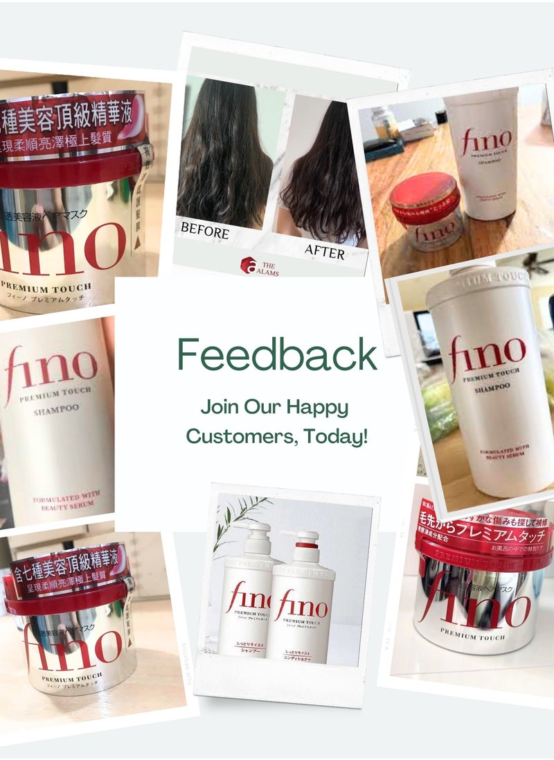 Fino Fino Premium Touch Moist Shampoo, Conditioner & Hair Mask Set – Complete Deep Moisturizing and Repair Bundle for Dry, Damaged Hair, with Keratin-Enriched Nourishing Treatment  - Image 2