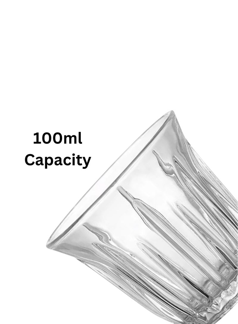 Liying Espresso Cups Set of 3 Clear Glass Cups 100ml for Coffee/Milk Insulated Shot Glasses Regular Espresso Accessories for CoffeeShop, Home, Kitchen and bar