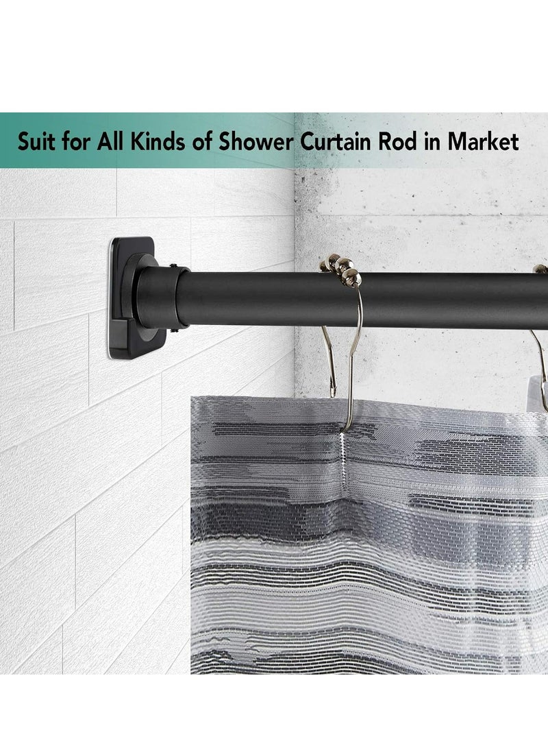 إسكدنيا حزمة من 4 وحدات صاج أسود لإعلان الستائر الحمام مع محتويات الجدار لعصا الستائر الضغط الحافظة - Image 4