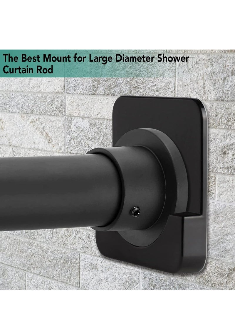 إسكدنيا حزمة من 4 وحدات صاج أسود لإعلان الستائر الحمام مع محتويات الجدار لعصا الستائر الضغط الحافظة - Image 5