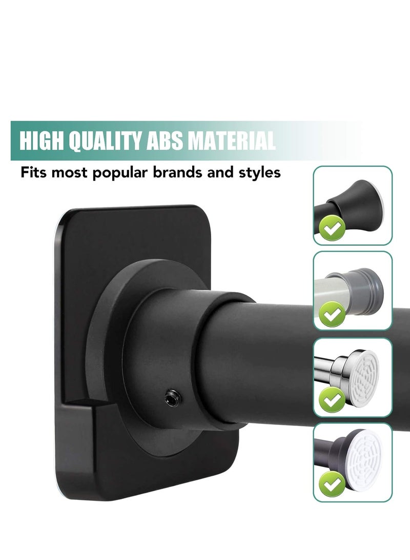 إسكدنيا حزمة من 4 وحدات صاج أسود لإعلان الستائر الحمام مع محتويات الجدار لعصا الستائر الضغط الحافظة - Image 2