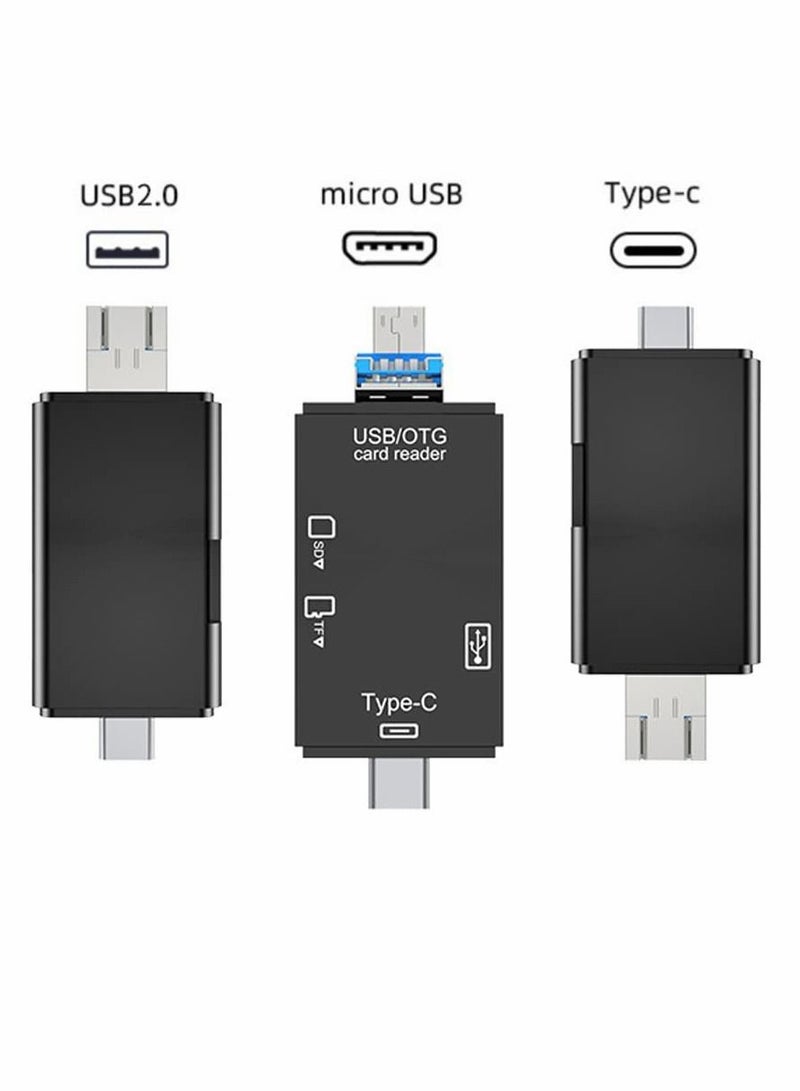 Y&D SD Card Reader, 6-in-1 USB C/Micro/USB Memory Reader Camera Viewer - Image 2