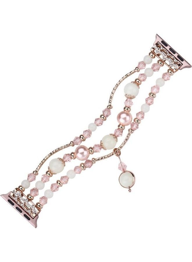 NIBEMINENT Replacement Watchband for Apple Watch Series 5/4/3/2/1 42/44mm Rose Gold  - Image 2