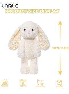 Unique Bunny Plush Toy - Super Soft Plush Toy - 15 Inch Soft and Cozy Bunny Plush - Toy Gift for Kids - White  - Image 2