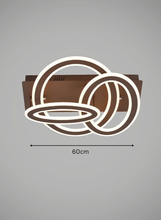 Target Flush Mount Ceiling Light Modern Coffee Brown Chandelier for Kitchen Bedroom Living Room Dining Room - Image 4