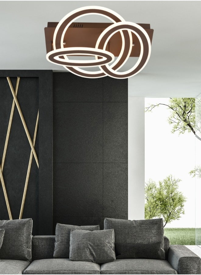 Flush Mount Ceiling Light Modern Coffee Brown Chandelier for Kitchen Bedroom Living Room Dining Room - pzsku/Z10D05F9208D4A5950D08Z/45/_/1703845482/edf8378e-45a5-4357-b705-e19c2e24443c