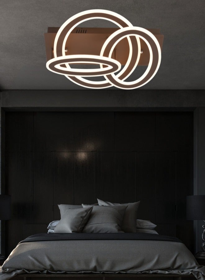 Target Flush Mount Ceiling Light Modern Coffee Brown Chandelier for Kitchen Bedroom Living Room Dining Room - Image 1