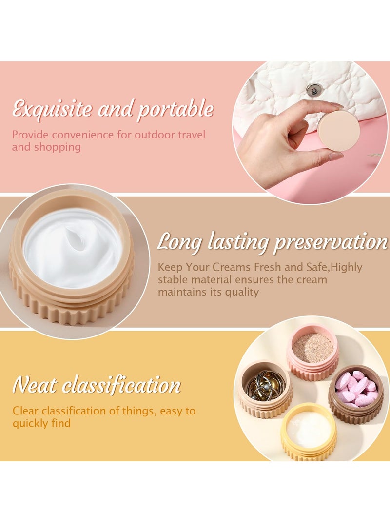 Silicone Travel Cream Jars with Leak Proof Lids - 4 Pack, 20ml Toiletry Containers for DIY Body and Hand Creams - Portable Travel Accessories - Image 4