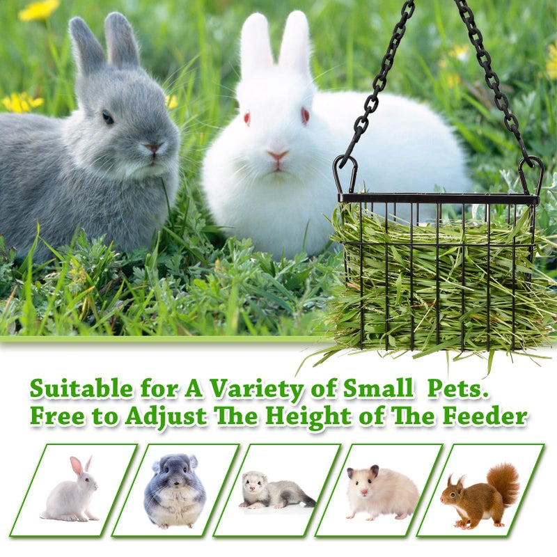 S SANGLE SOPFFY SANGLE SOPFFY Rabbit hay Feeder Small Animal Feeding Set with 350ml Water Bottle, Hay Rack, Pellet Dish for Guinea Pigs, Chinchillas, Bunny- Multifunctional Pellet Food Bowl Dispenser - Image 5