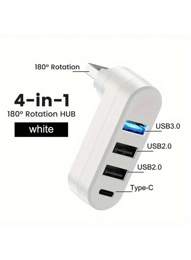 Black USB 3 0 Hub Splitter With Type C And SD Card Reader For Car Laptop - Image 1