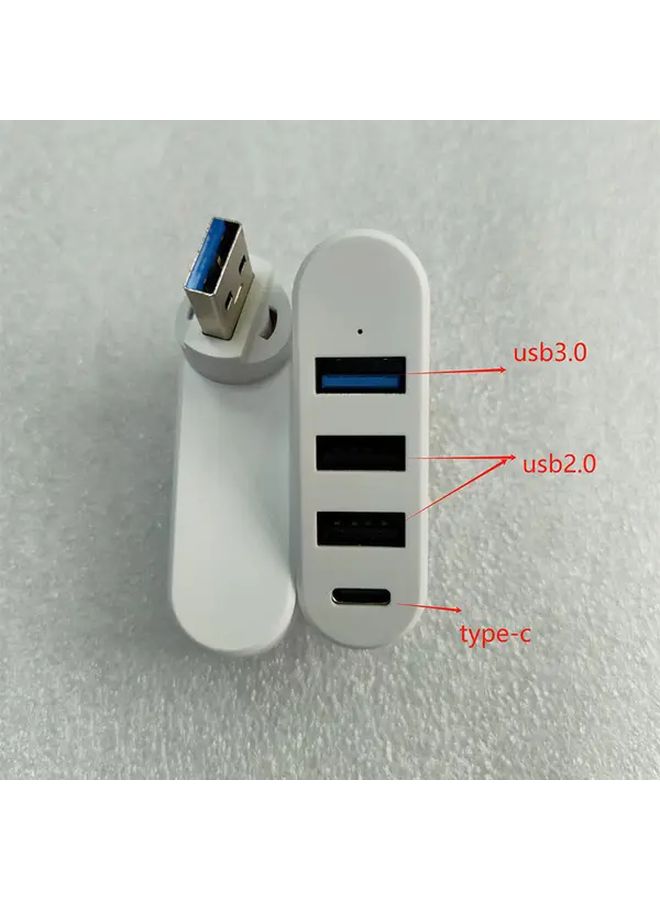Black USB 3 0 Hub Splitter With Type C And SD Card Reader For Car Laptop - Image 2